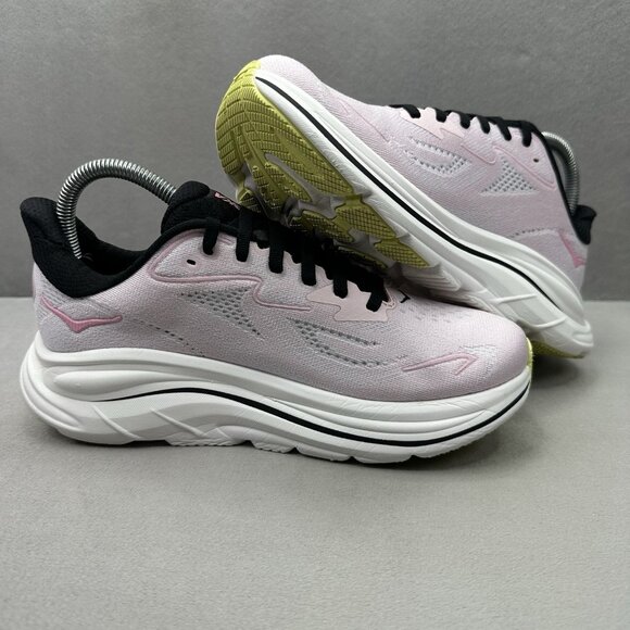 Womens Size 7 (B) Hoka One One Clifton 10 Shoes Pink Black Athletic Running - Picture 5 of 8